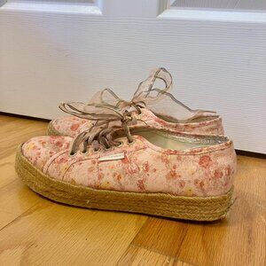 Superga x LOVESHACKFANCY Canvas Floral Print Espadrille Sneakers